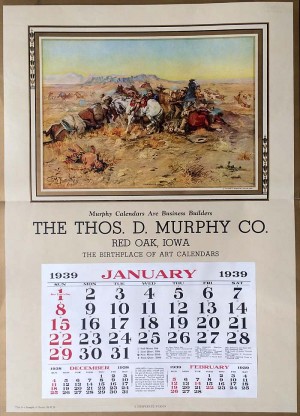 A Desperate Stand by C.M. Russell Advertising Calendar